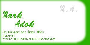 mark adok business card